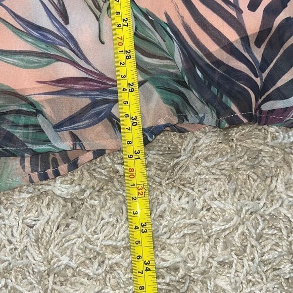 SHOW ME YOUR MUMU DONNA MICHELLE TUNIC IN PALM Women’s Size Small Peach Tropical - Picture 7 of 12